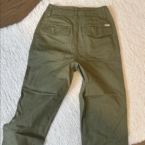 Brixton Women's Khaki Straight Leg Pants - Picture 3 of 4